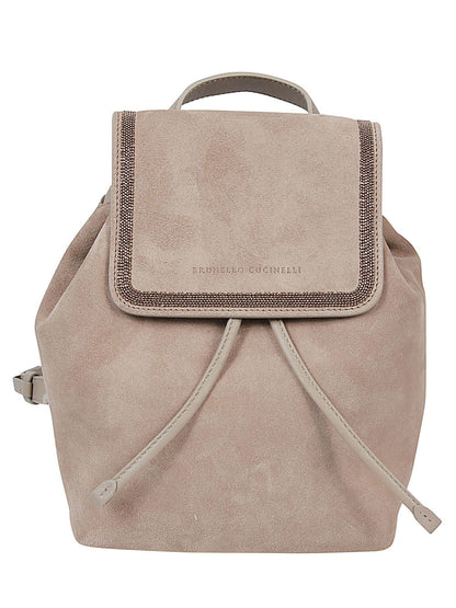 Suede backpack