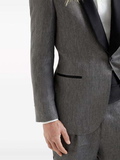 Linen smoking suit