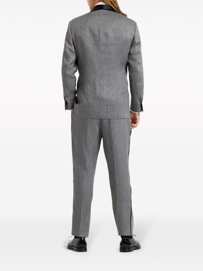 Linen smoking suit