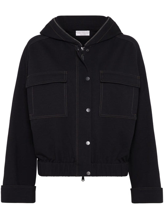 Cotton hooded jacket