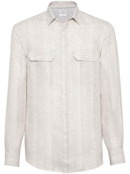 Linen shirt with pocket