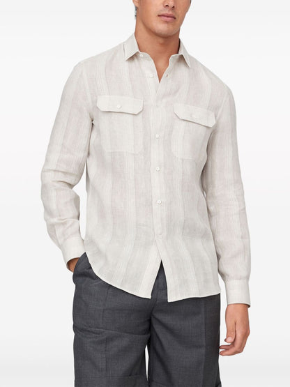 Linen shirt with pocket