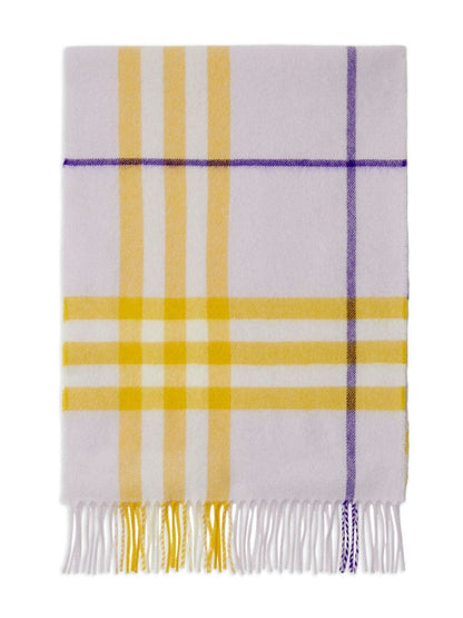 Giant check cashmere scarf