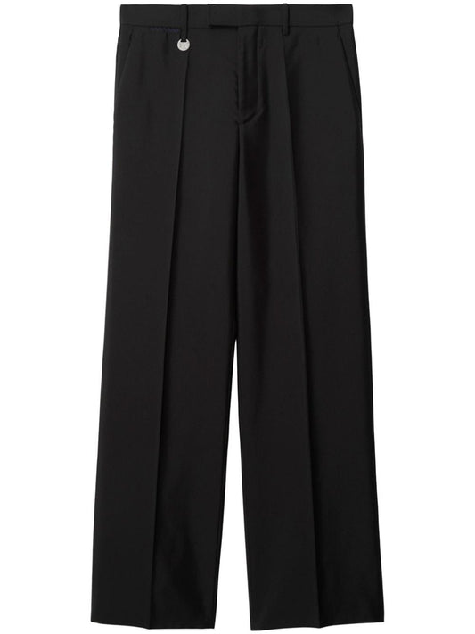 Wool and silk blend trousers