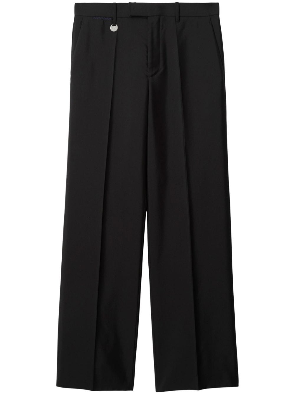 Wool and silk blend trousers