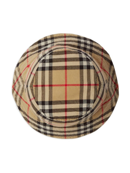 Check motif bucket hat