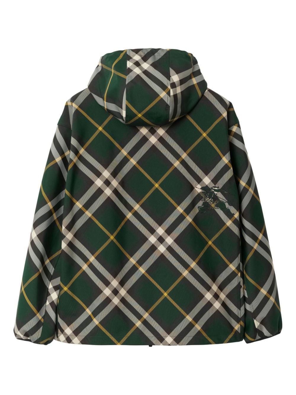 Check hooded jacket