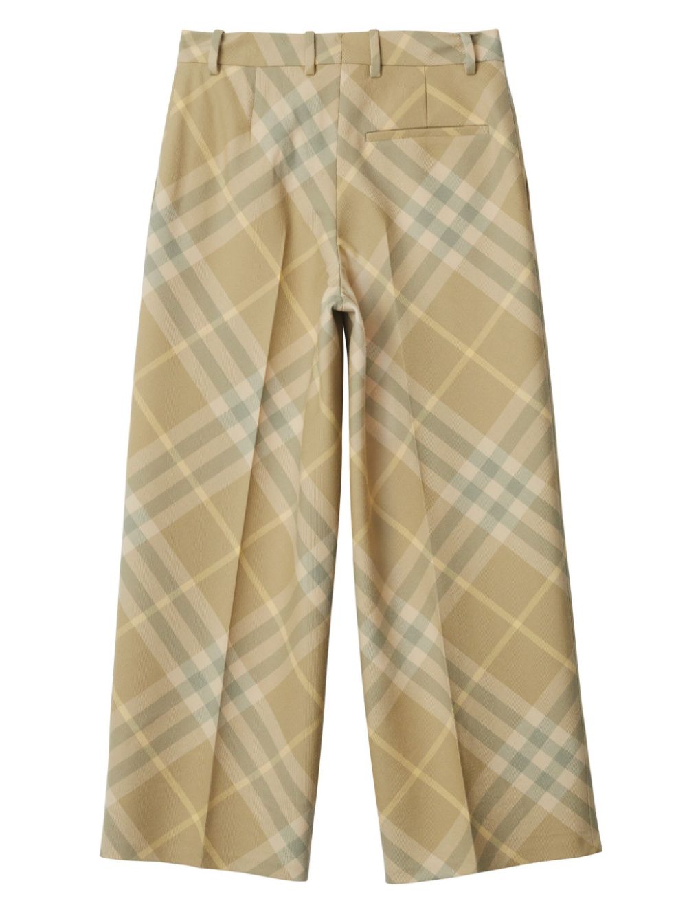 Checked wool trousers