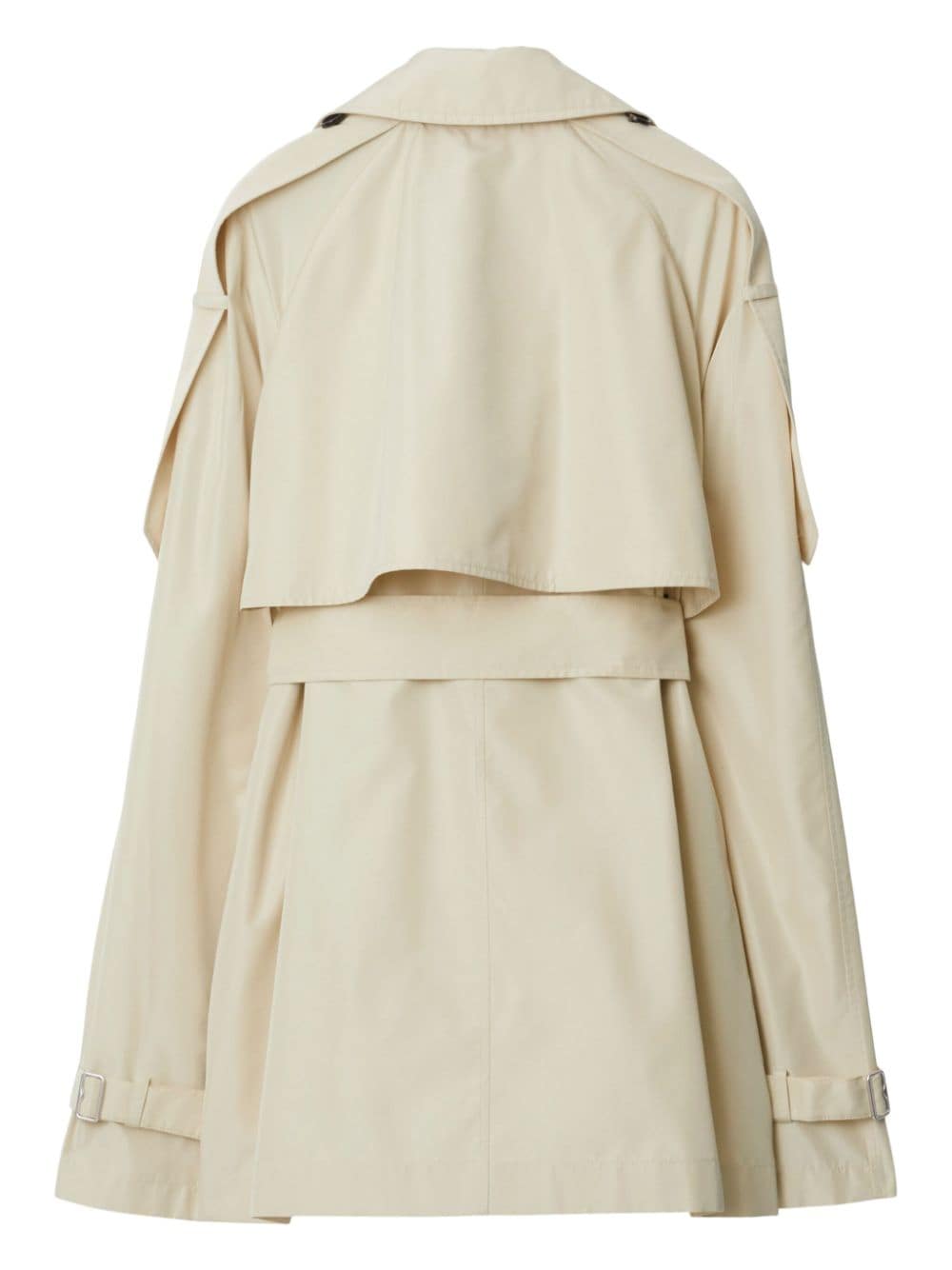 Silk short trench coat