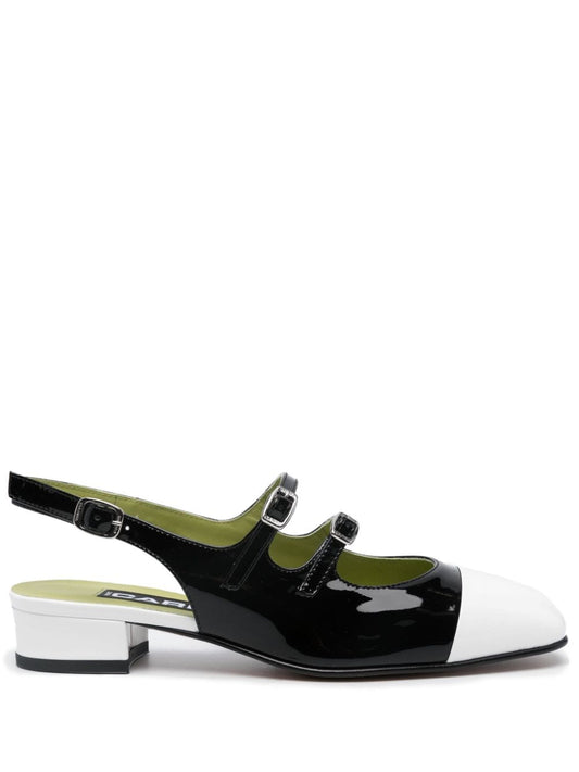 Abricot patent slingback ballet flats