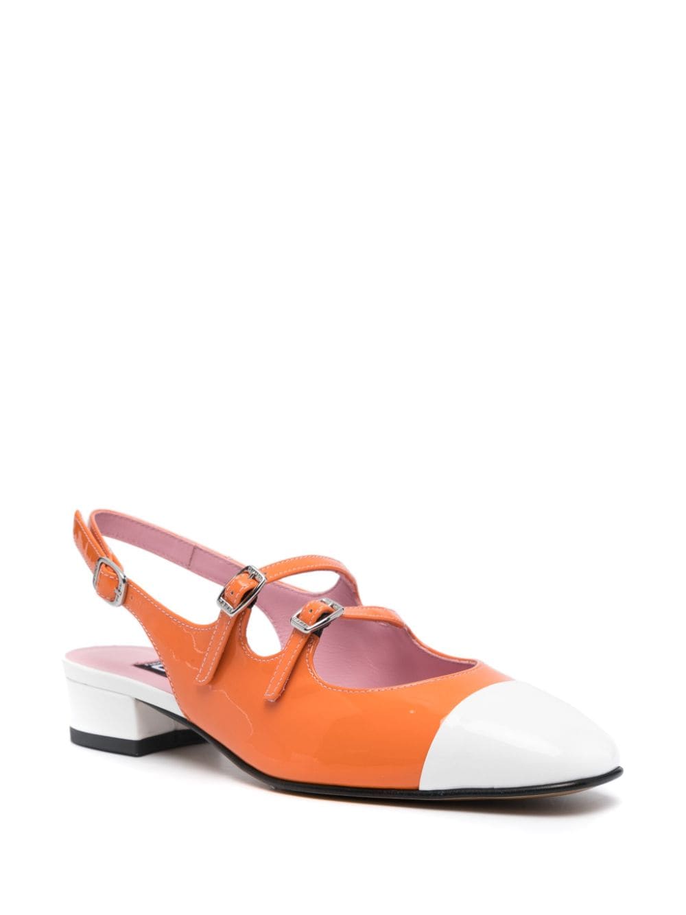 Abricot patent slingback ballet flats