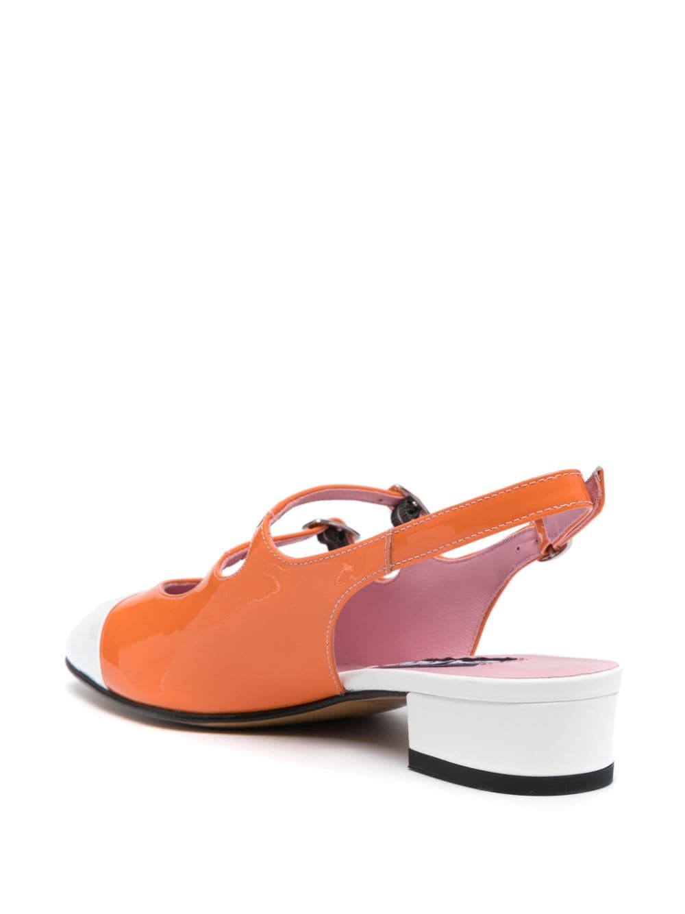 Abricot patent slingback ballet flats