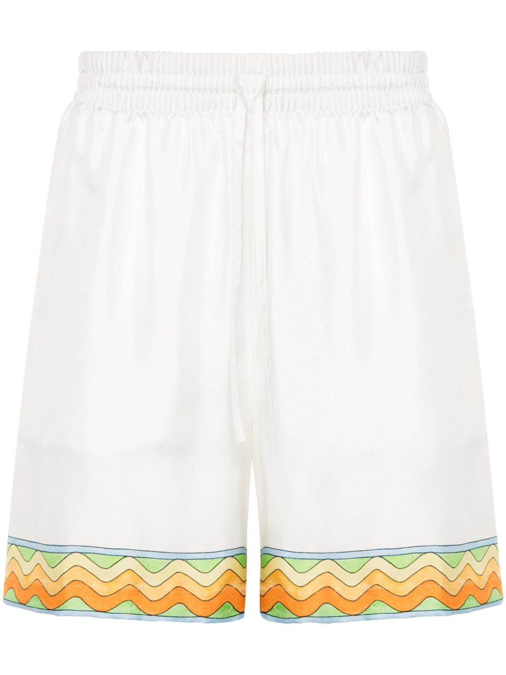 Drawstring silk shorts