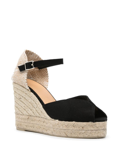 Bianca raffia wedge espadrilles