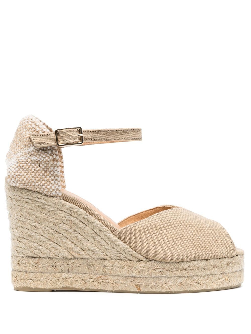 Bianca raffia wedge espadrilles