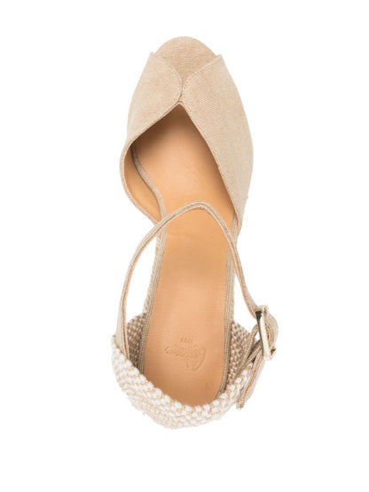 Bianca raffia wedge espadrilles