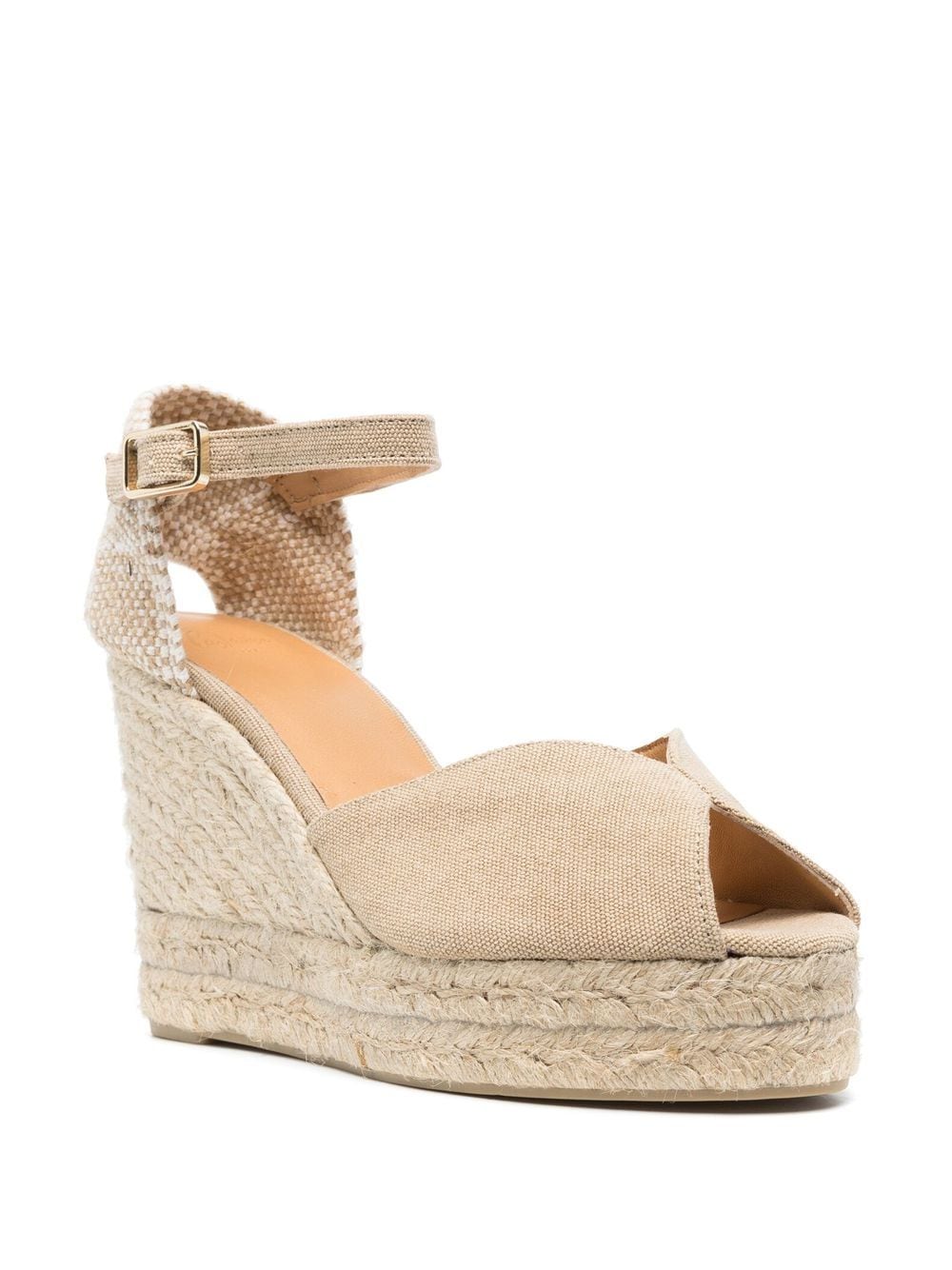 Bianca raffia wedge espadrilles