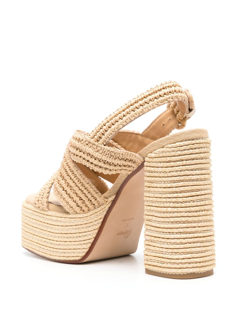 Fulvia raffia heel sandals