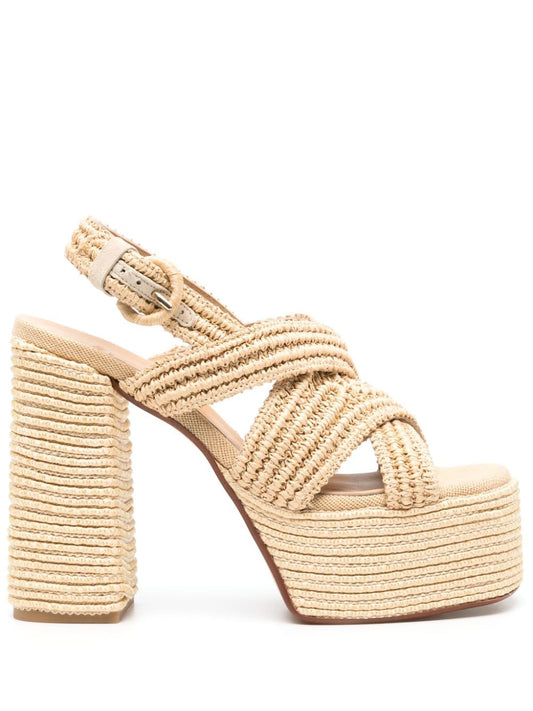 Fulvia raffia heel sandals