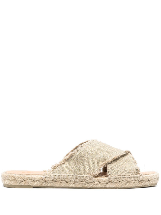 Palmera canvas flat sandals