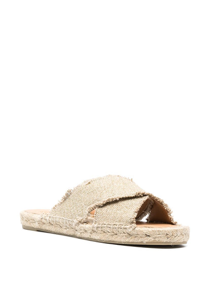 Palmera canvas flat sandals