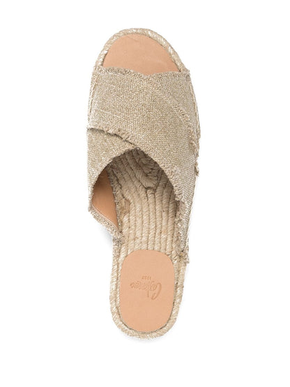 Palmera canvas flat sandals