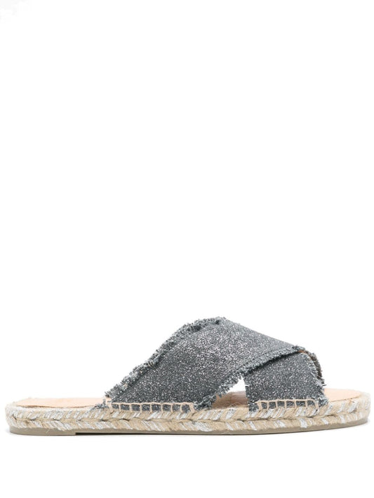 Palmera canvas flat sandals