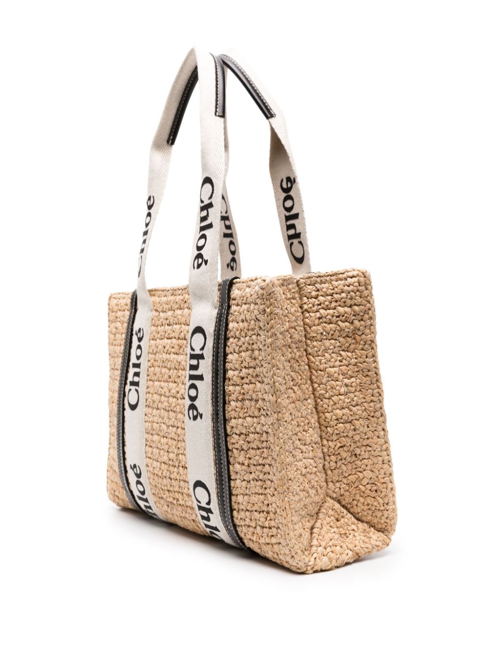 Woody medium raffia tote