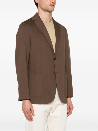 Single-breasted pique jacket