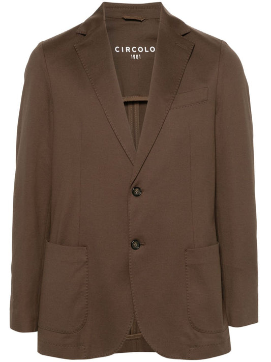 Single-breasted pique jacket