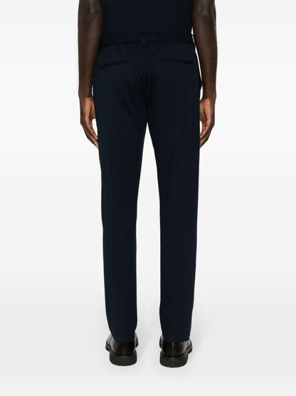 Pique drawstring trousers