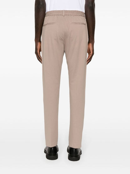 Pique drawstring trousers