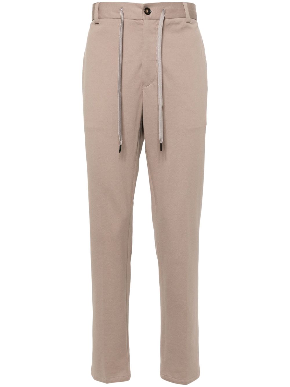 Pique drawstring trousers