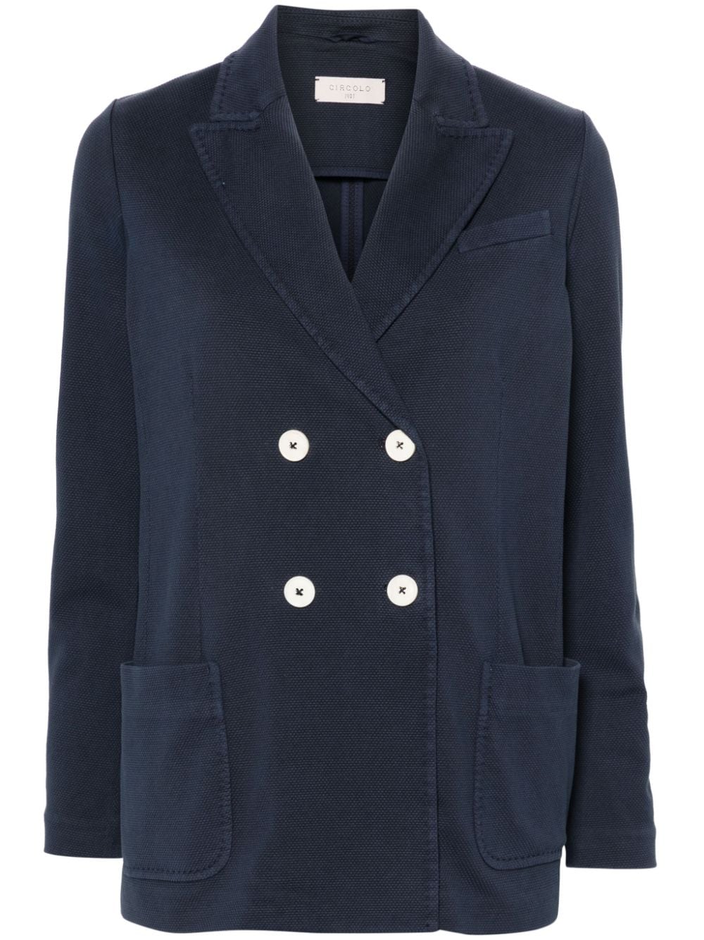 Oxford double-breasted jacket