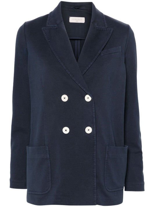 Oxford double-breasted jacket