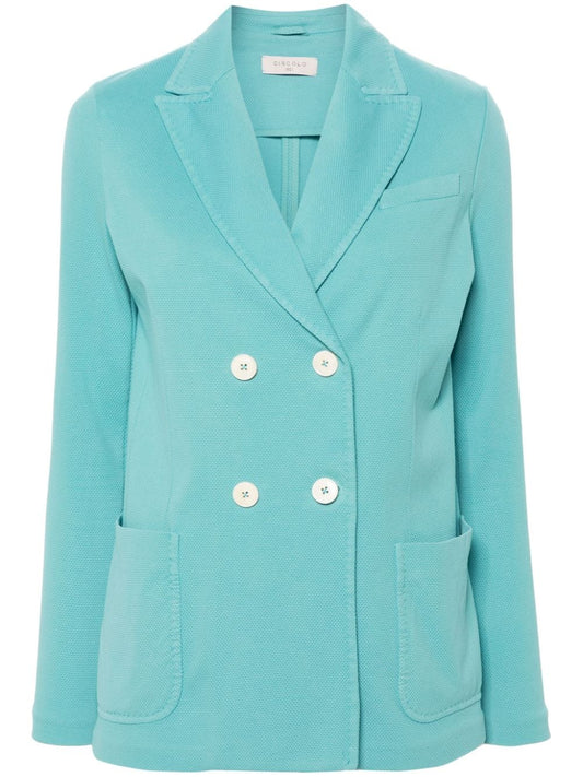 Oxford double-breasted jacket