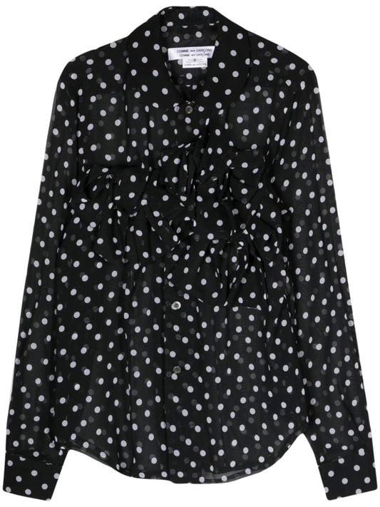 Polka dot print shirt