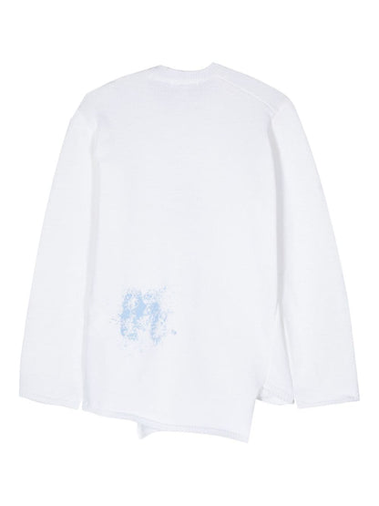 Printed asymmetric blouse