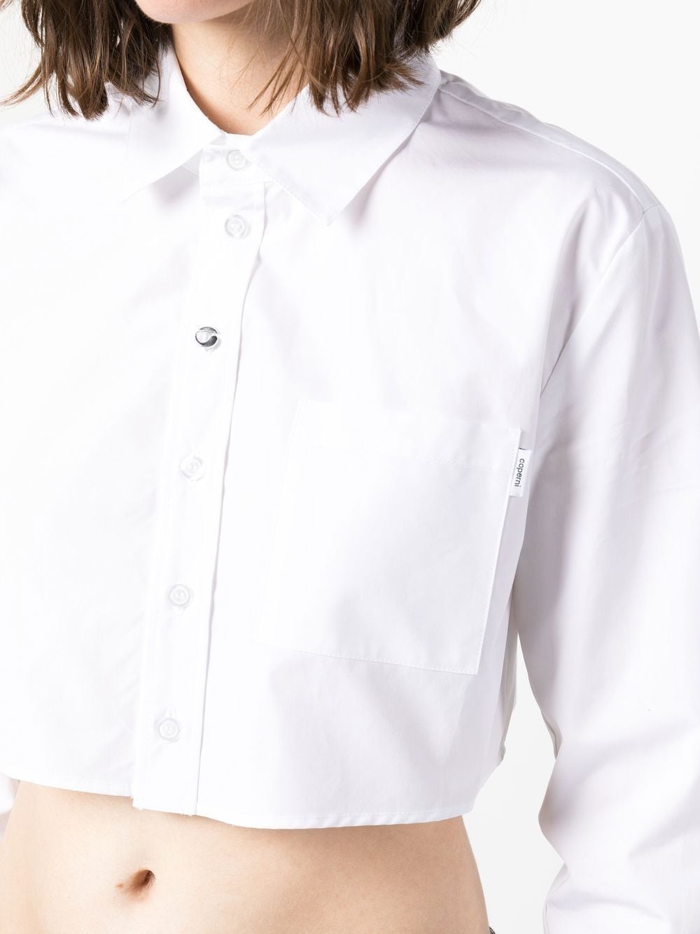 Cotton cropped shirt