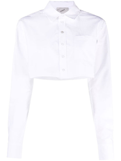 Cotton cropped shirt