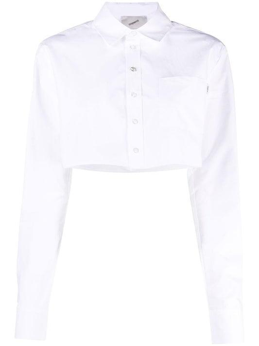 Cotton cropped shirt