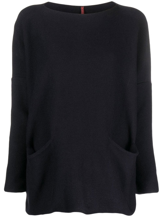 Cotton boat neck sweater