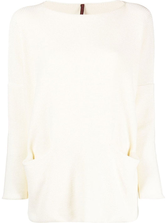 Cotton boat neck sweater