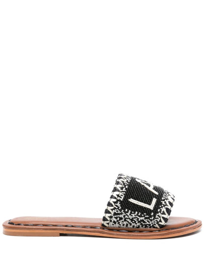 Lake como beads flat sandals