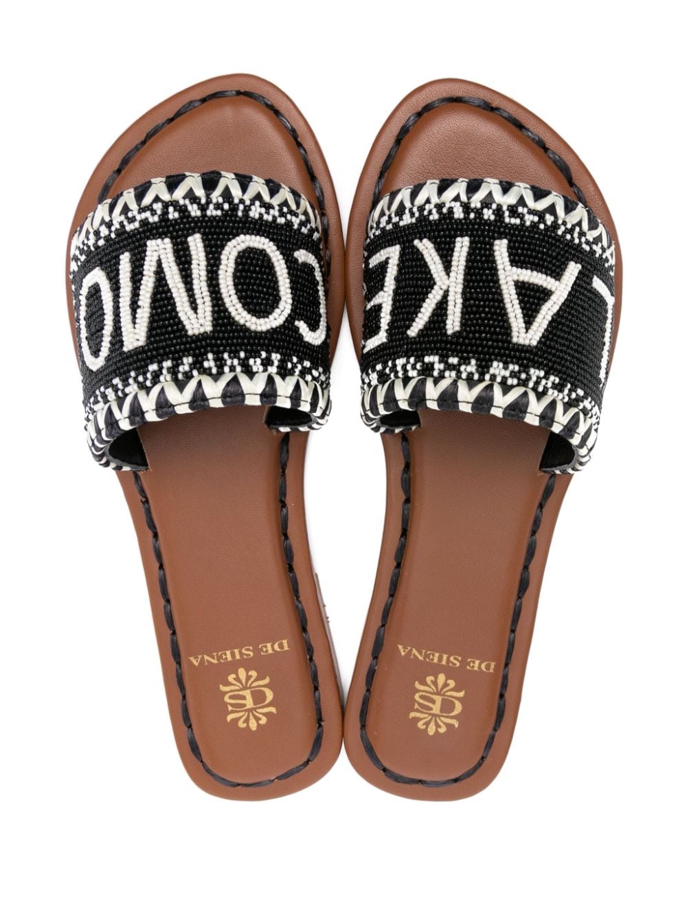 Lake como beads flat sandals