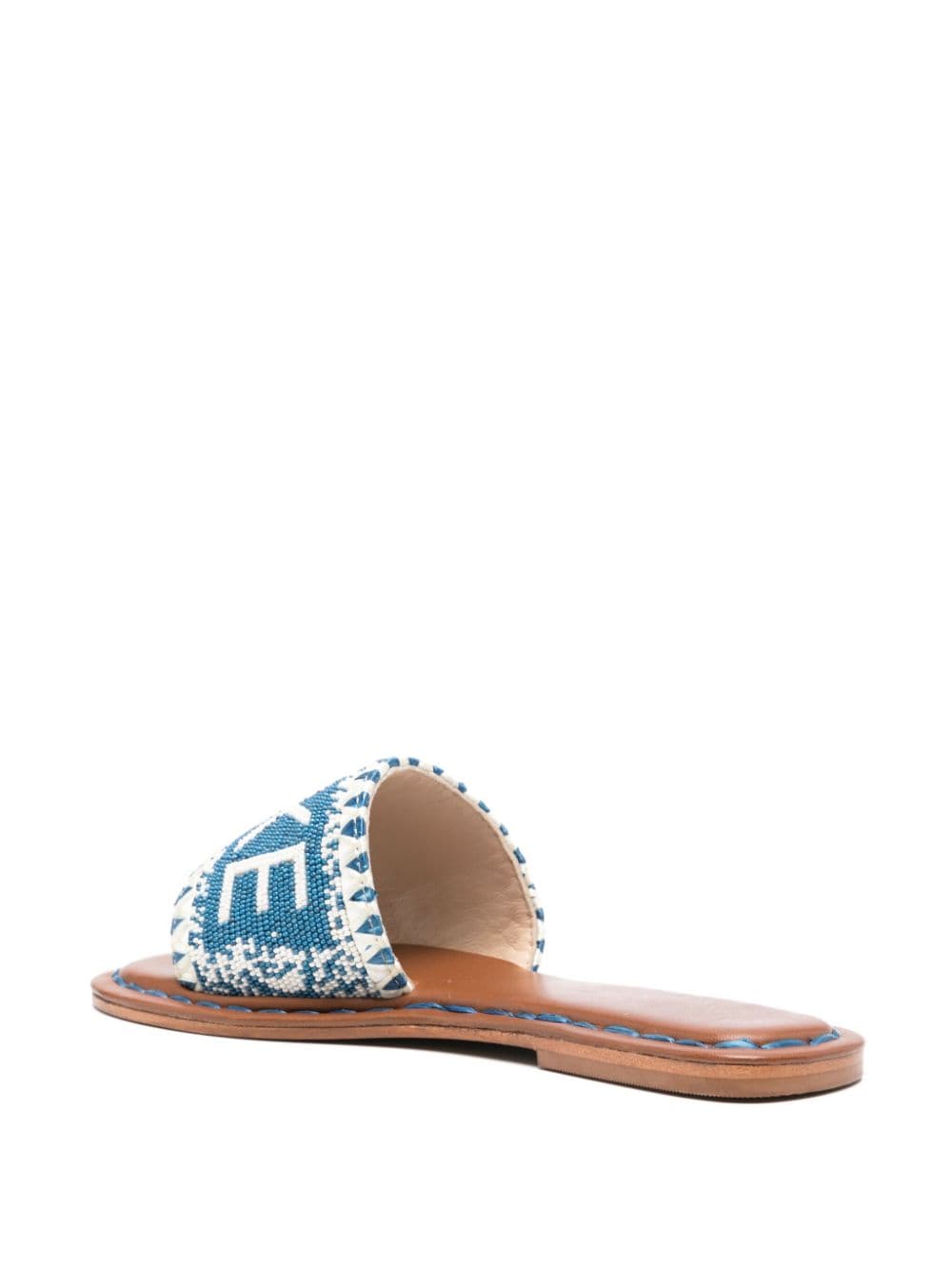 Lake como beads flat sandals