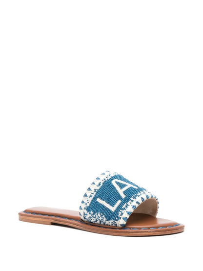 Lake como beads flat sandals