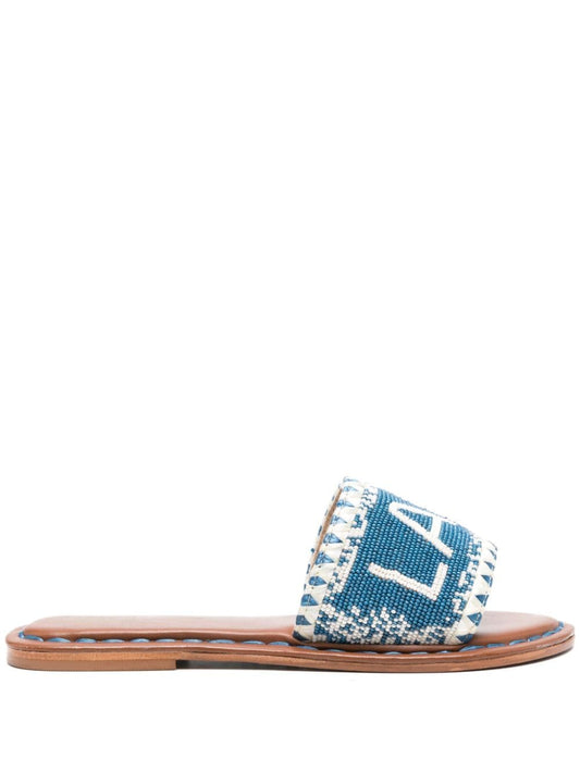 Lake como beads flat sandals