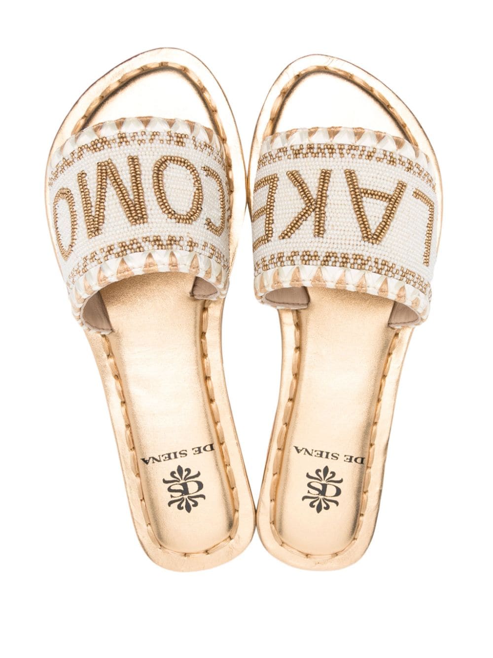 Lake como beads flat sandals