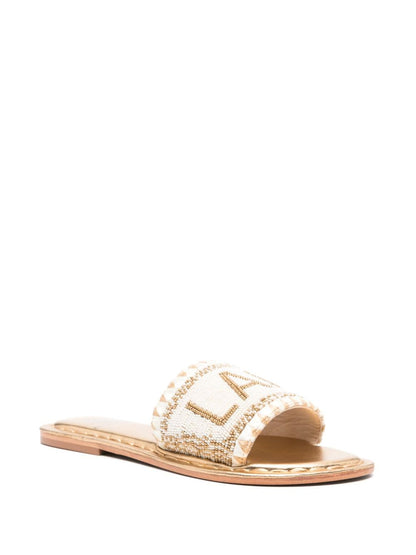 Lake como beads flat sandals